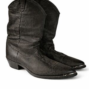 Dingo Black Leather Cowboy Boots Vintage Distressed Western Women’s 7.5M